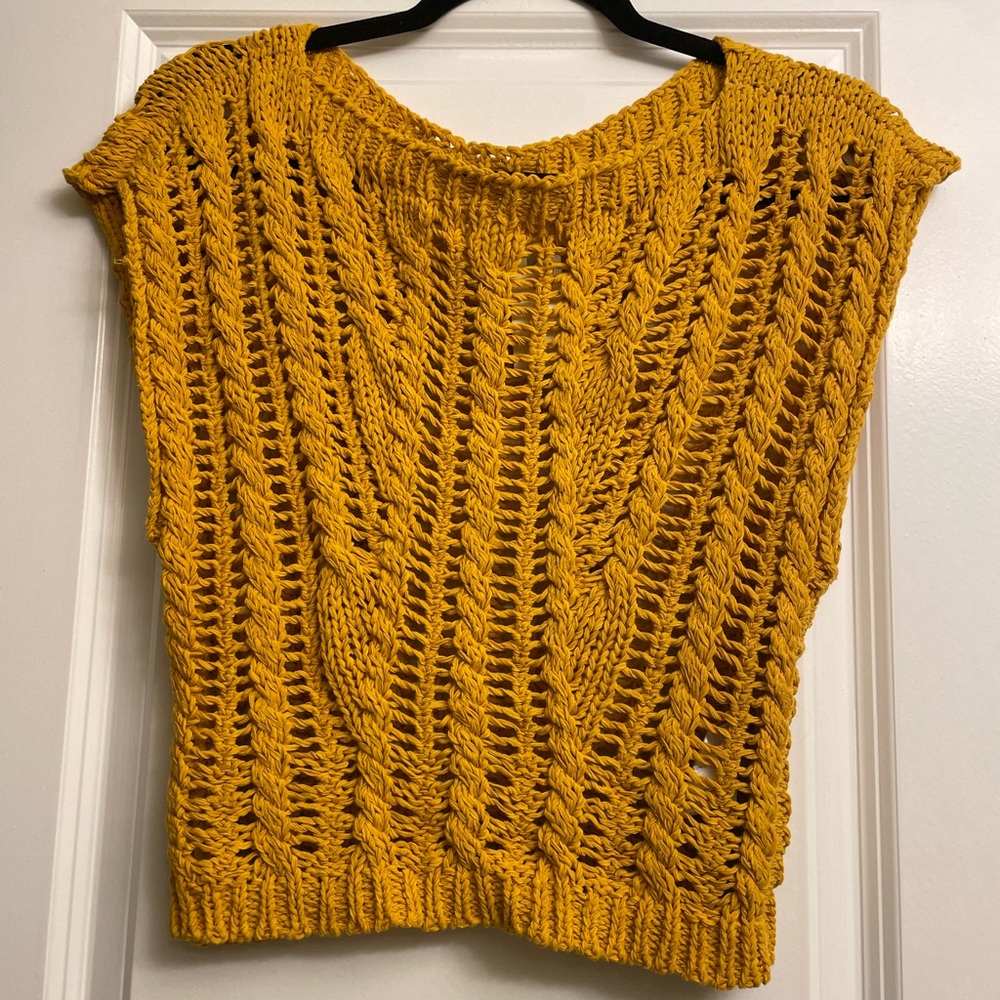 Anthropologie Crocheted Sweater Vest